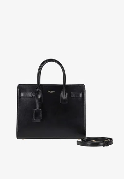 Saint Laurent Baby Sac De Jour Top Handle Bag In Black