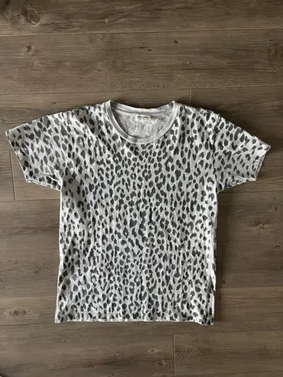 Pre-owned Saint Laurent Babycat T-shirt Hedi Slimane Era In Gray