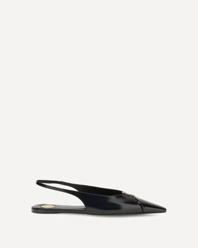Saint Laurent Babylon 00 Slingback Ballerina Flats In Black