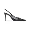 Saint Laurent Babylone 80 Leather Slingback Heels