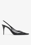 Saint Laurent Babylone Breteuil Open Back Pump In Smooth Leather