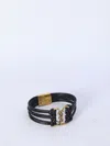 Saint Laurent Babylone Cord Bracelet In Leather In Black