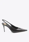Saint Laurent Babylone Breteuil Slingback Pumps In Smooth Leather In Black