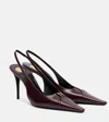 Saint Laurent Babylone Breteuil Leather Slingback Pumps
