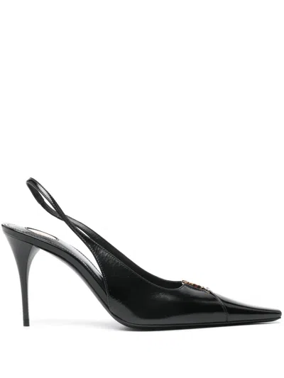 SAINT LAURENT SAINT LAURENT BABYLONE BRETEUIL LEATHER SLINGBACK PUMPS