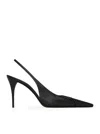Saint Laurent Babylone Breteuil Slingback Pumps In Smooth Leather In Black