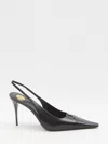 Saint Laurent Babylone Breteuil Slingback Pumps In Smooth Leather In Black
