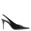 Saint Laurent Babylone Breteuil Slingback Pumps In Smooth Leather In Black