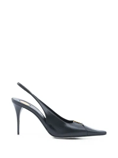 Saint Laurent Babylone Breteuil Slingback Pumps In Black