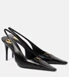Saint Laurent Babylone Breteuil Slingback Pumps In Smooth Leather In Black