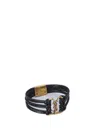 Saint Laurent Babylone Cord Bracelet In Leather In Black