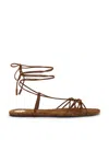 Saint Laurent Babylone Suede Sandals In Brown
