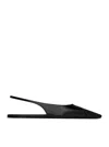 Saint Laurent Babylone Slingback Flats In Smooth Leather