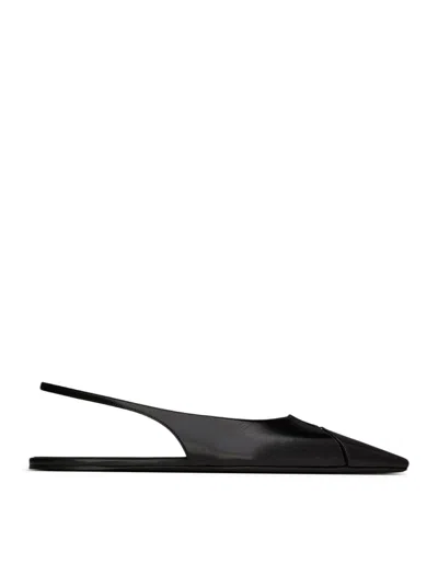 Saint Laurent Babylone Leather Ballerinas