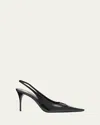 Saint Laurent Babylone Breteuil Slingback Pumps In Smooth Leather In Black