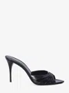 Saint Laurent Gippy 90 Lex Sandal Black With Ysl Cassandra Logo Sandals Black In Black