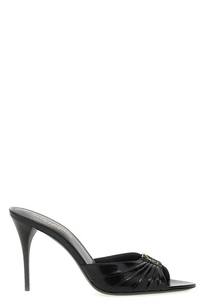 Saint Laurent 'babylone' Mules In Black