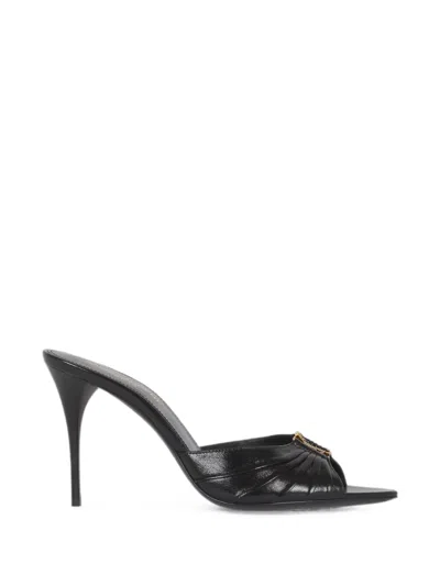Saint Laurent Babylone Mules In Smooth Leather In Black