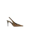 Saint Laurent Camel Nappa Leather Babylone 90 Pumps