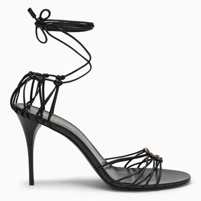 Saint Laurent Babylone Sandal With Laces In Black
