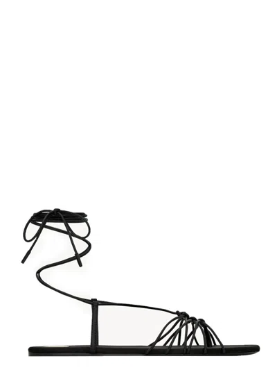 Saint Laurent Babylone Sandals In Black