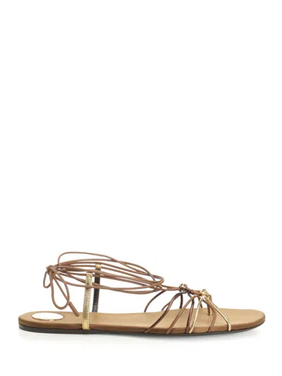 Saint Laurent Babylone Sandals Brown