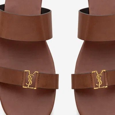 Saint Laurent Babylone Sandals In Brown