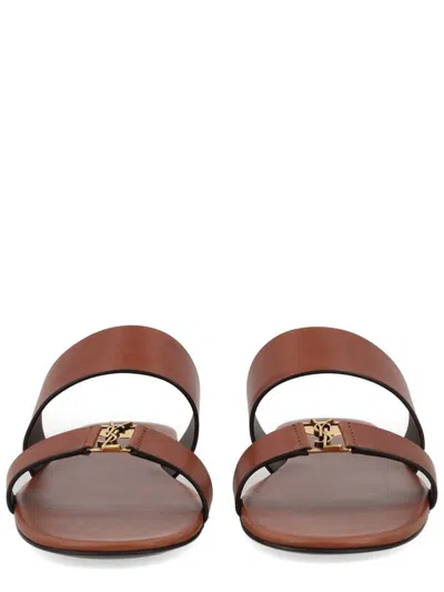Saint Laurent Babylone Sandals In Brown