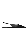 Saint Laurent Babylone Slingback Flats In Smooth Leather In Black