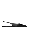 Saint Laurent Babylone Slingback Flats In Smooth Leather