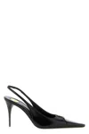Saint Laurent Women Babylone Breteuil Open Back Pump In Smooth Leather In Black