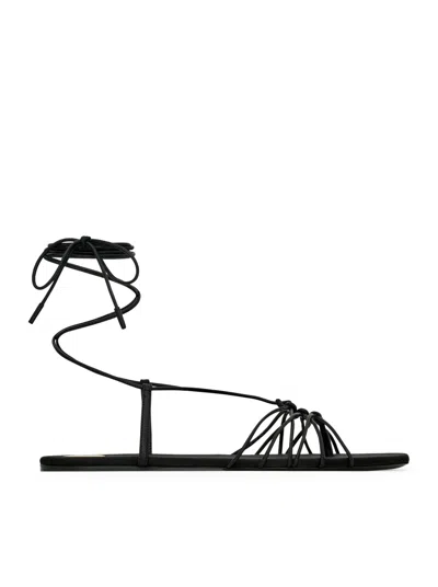SAINT LAURENT BABYLONE SMOOTH LEATHER SANDALS