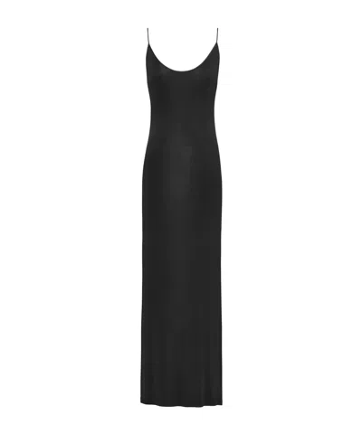 Saint Laurent Backless Dress In Black