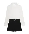 Saint Laurent Backless Playsuit In White