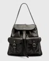 Saint Laurent Backpack Shoulder Bag In Soft Leather In Black