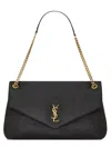Saint Laurent Women Calypso Large Leather Shoulder Bag In Black