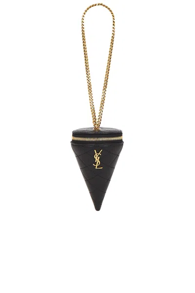 Saint Laurent Bag Charm In Nero