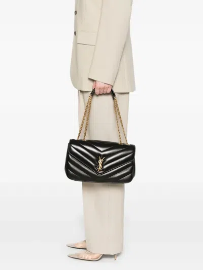 Saint Laurent Bag M Loulou With Removable Tassels In Black