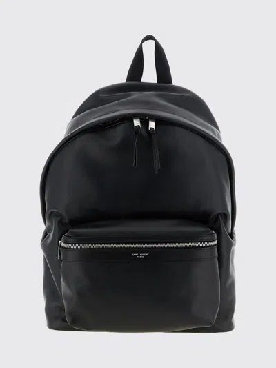 Saint Laurent City Leather Backpack In Black