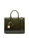 Saint Laurent Sac De Jour Nano Top-handle Bag In Smooth Leather In Green