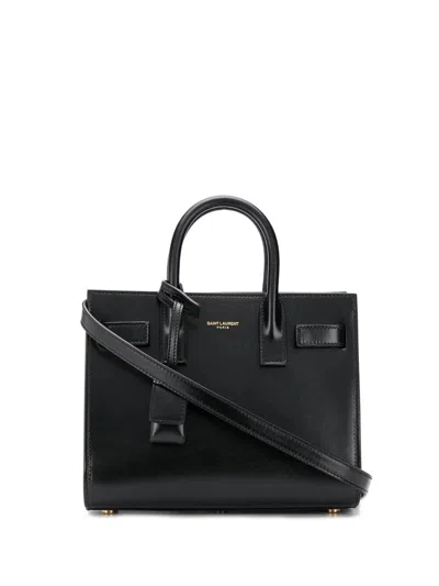 Saint Laurent Bag Sdj Nano With Removable Tassels In Black