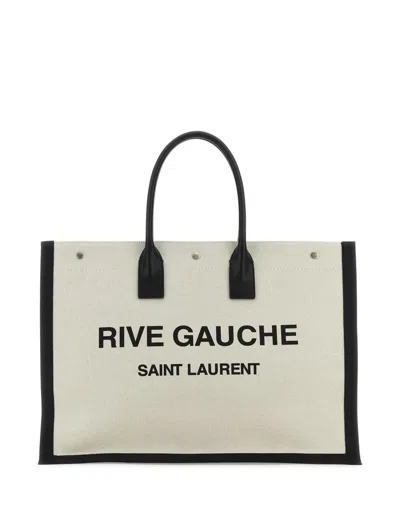 Saint Laurent Bag Tote Rive Gau In Greggio/nero/nero/ne