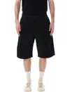Saint Laurent Denim Bermuda Shorts With Pockets And Loops
