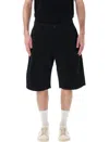 Saint Laurent Denim Bermuda Shorts With Pockets And Loops