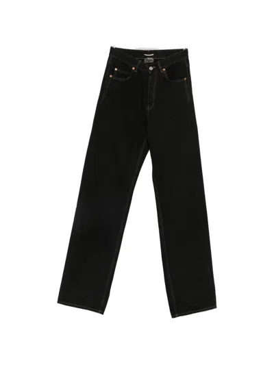 Saint Laurent Baggy Denim Jeans In Animal Print