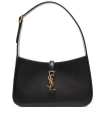 Saint Laurent Le 5 A 7 Leather Shoulder Bag With Logo Plaque