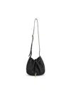 Saint Laurent Paris Vii Mini Hobo Bag In Hammered Leather In Black