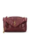 Saint Laurent Loulou Puffer Toy Shoulder Bag In Burgundy