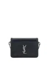 Saint Laurent Leather Strap Shoulder Bag In Black