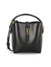 Saint Laurent Le 37 Mini Leather Bucket Bag In Black